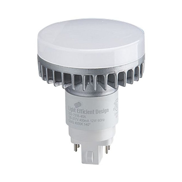 Light Efficient Design Lamp,LED,PL,12W,4 Pin,G24Q/GX24Q,4000K LED-7318-40A
