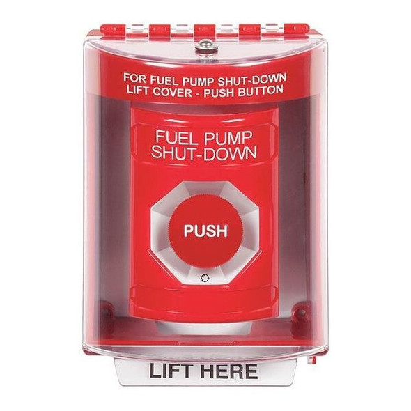 Safety Technology International Fuel Pump Shutdown Push Button,Red SS2071PS-EN