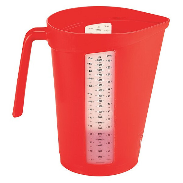 Vikan Measuring Cup,2 qt.,Polypropylene,Red 60004 Vikan Measuring Cup,2 qt.,Polypropylene,Red 60004