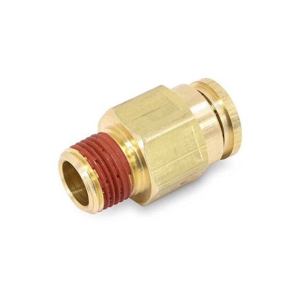 Parker Composite DOT Push-to-Connect Fitting, Brass, Silver VS68PTC-8-8