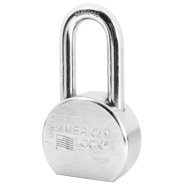 Padlock, Keyed Alike, Long Shackle, Round Steel Body, Boron Shackle, 15/16 in W