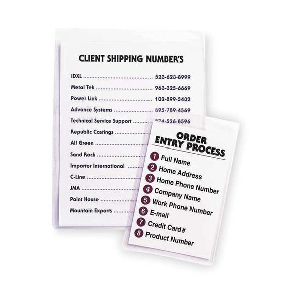 C-Line Products Self Adhesive Holder,9x12,PK50 70912