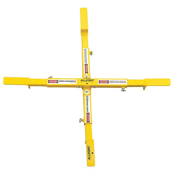 Allegro Industries Manhole Safety Cross,Steel,15 lb.,Yellow 9406-24A