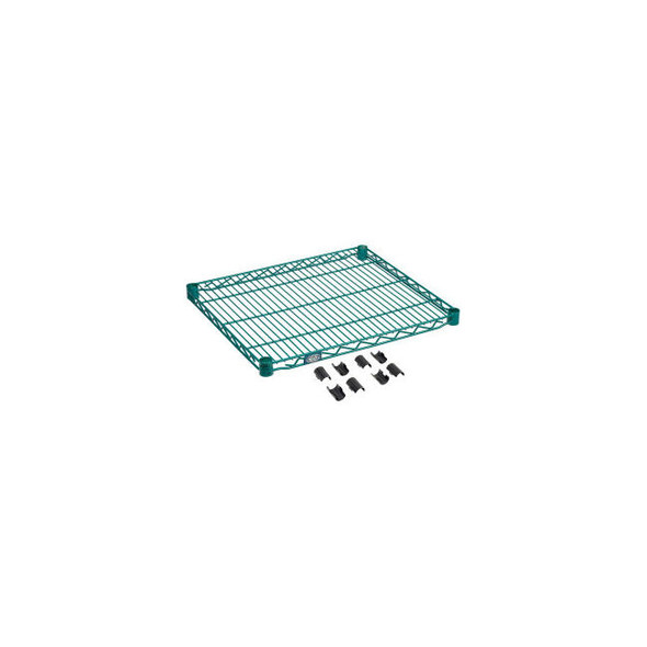 Nexel S2124G Poly-Green Epoxy Wire Shelf 24""W x 21""D