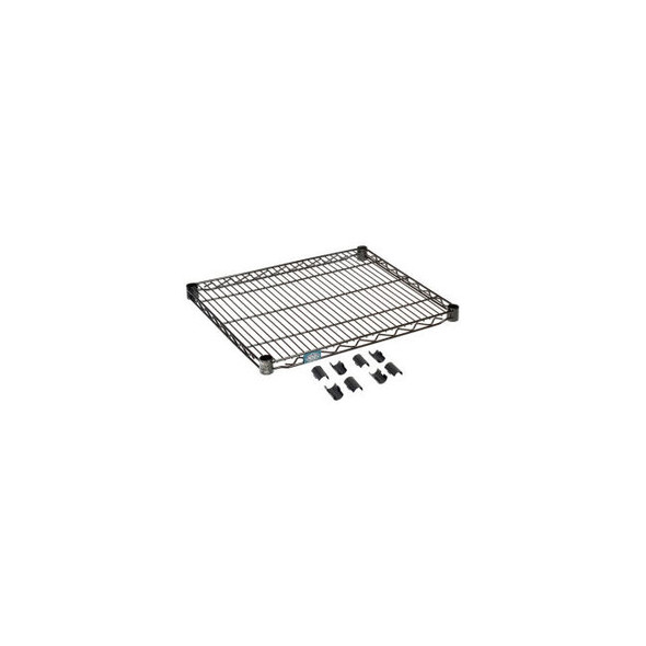Nexel S2124B Black Epoxy Wire Shelf 24""W x 21""D