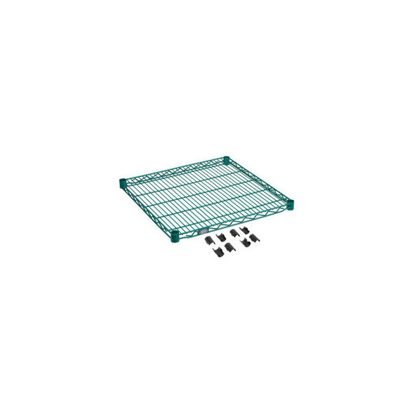 Nexel S2424G Poly-Green Epoxy Wire Shelf 24""W x 24""D