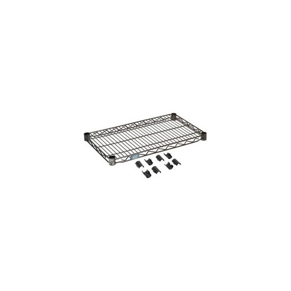 Nexel S1424B Black Epoxy Wire Shelf 24""W x 14""D