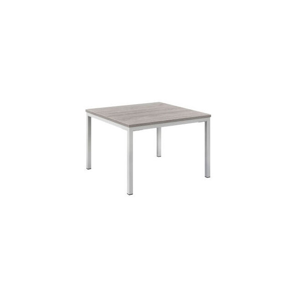Interion Wood End Table with Steel Frame - 24"" x 24"" - Gray