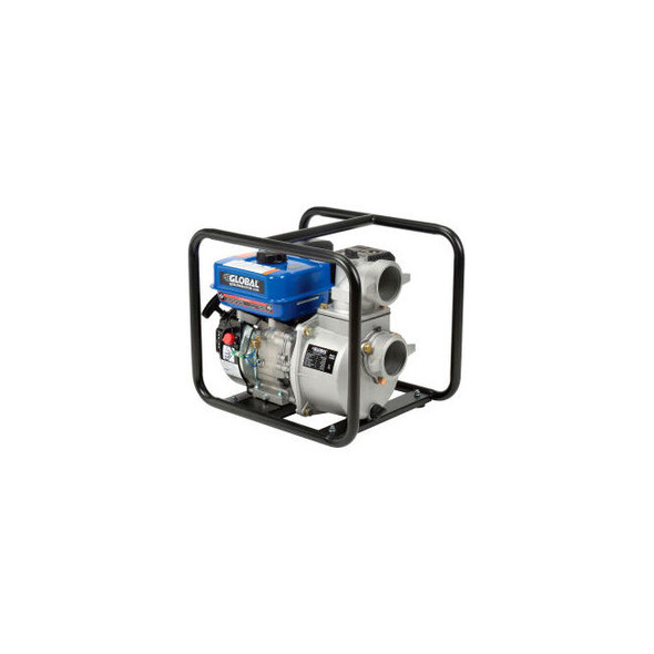 Global Industrial GP80 Portable Gasoline Water Pump 3 Intake/Outlet 7HP