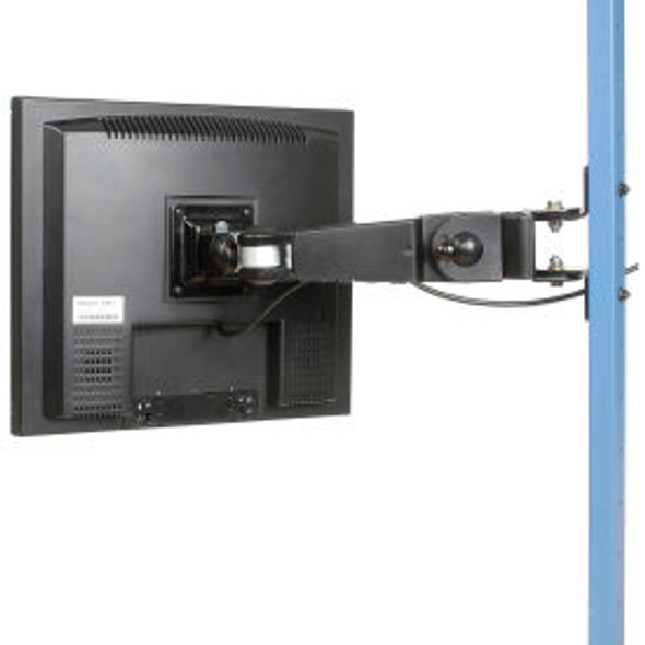 Global Industrial 10-30"" Flat Panel Vesa LCD Monitor Arm 16-3/8""W Black