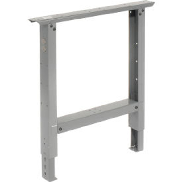 Global Industrial Adjustable Height Steel C-Channel Leg For Workbench 30""D Gray