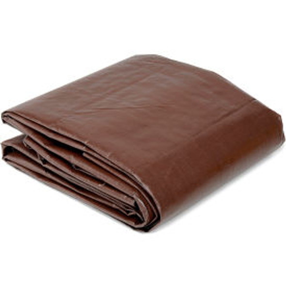 Global Industrial 20' x 20' Super Heavy Duty 8 oz. Tarp Brown
