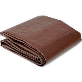 Global Industrial 8' x 10' Super Heavy Duty 8 oz. Tarp Brown