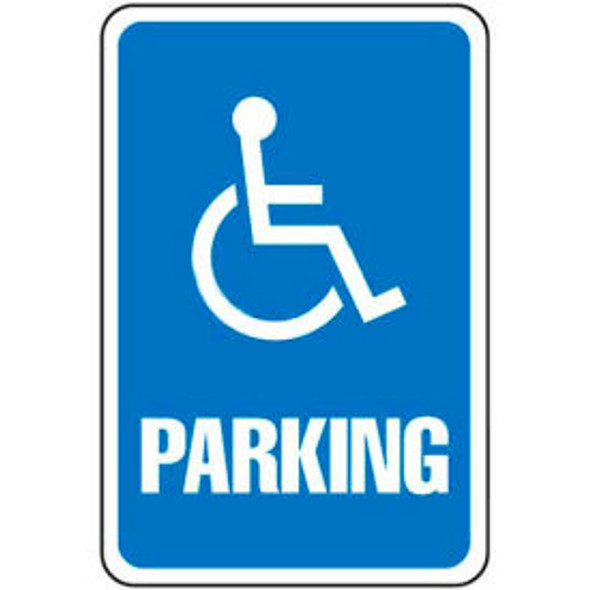 Global Industrial Aluminum Sign - Parking Sign - Handicap Symbol .063"" Thick 64