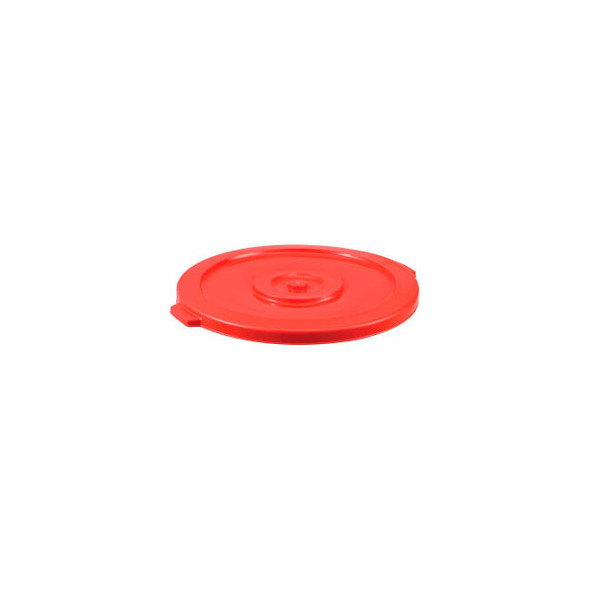 Global Industrial Plastic Trash Can Lid - 32 Gallon Red