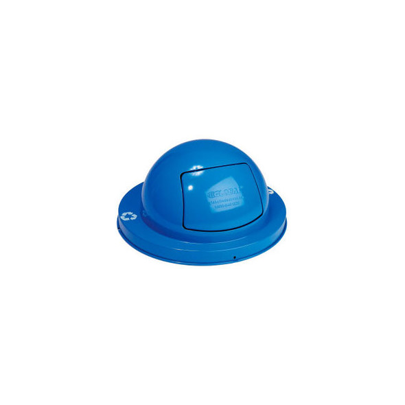 Global Industrial Steel Dome Lid For 36 Gallon Trash Can Blue