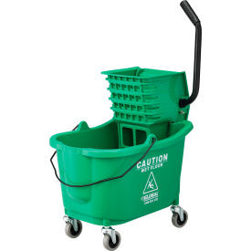 Global Industrial Mop Bucket And Wringer Combo 38 Qt. Side Press Green