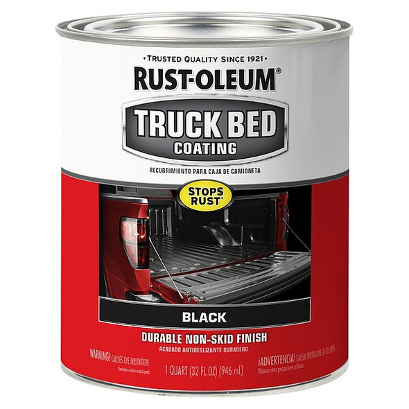Rust-Oleum Truck Bed Coating,Black,Water Base,1 qt 342668