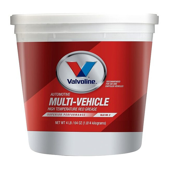 Valvoline High Temperature Grease, 4 lb, Tub, Red VV616