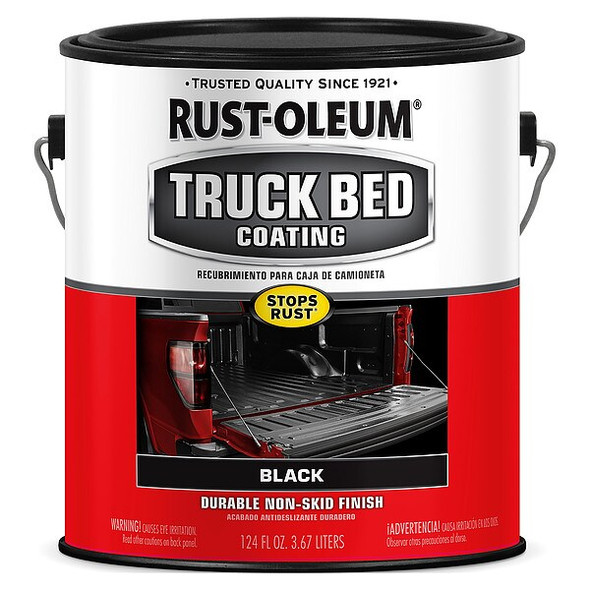 Rust-Oleum Truck Bed Coating,Black,Water Base,1 gal 342669