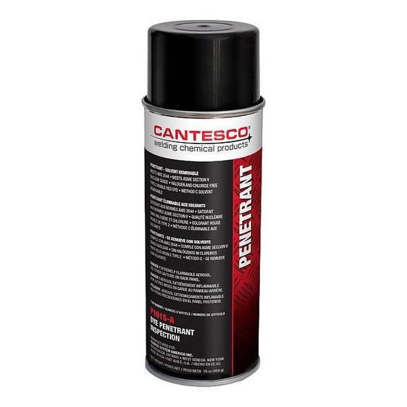 Dye Penetrant, 16 oz, Aerosol Spray Can, 125 Degrees F Max Op Temp, Red