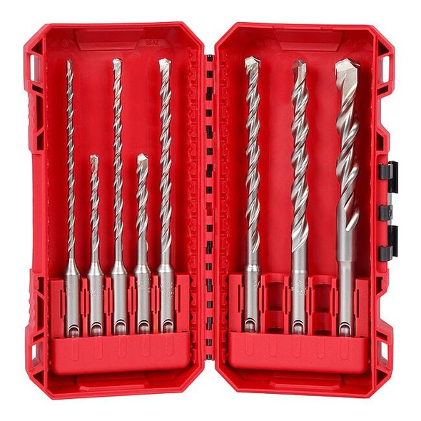 8 pc. 2-Cutter M/2 SDS-Plus Rotary Hammer Drill Bit Set