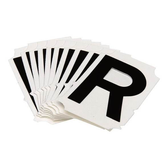 Brady LetterLabel,Polyester,2inH,1-5/8inW,PK10 5050P-R