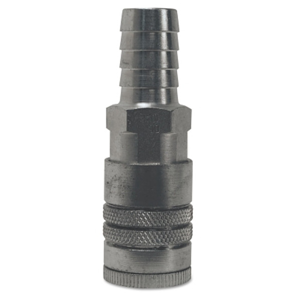 Air Chief Industrial Semi-Auto Coupler Standard Hose Barbs, 3/8 x 1/2