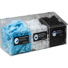 Horizon Mfg. 3-Compartment Hair Net/Beard Cover/Shoe Cover/Arm Protector Dispens