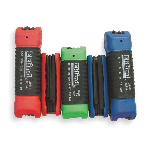 Eklind 3 Piece Metric/SAE Fold-Up Hex Key Set, 25024 25024