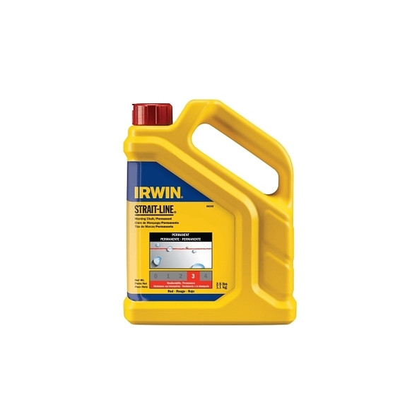 Strait-Line® Permanent Staining Marking Chalk 2.5 lb, Bottle, Red