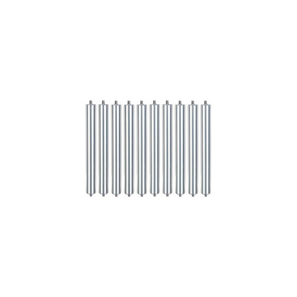 Global Industrial 15"" Replacement Roller 1.9"" Dia. Galvanized Steel Pack of 10