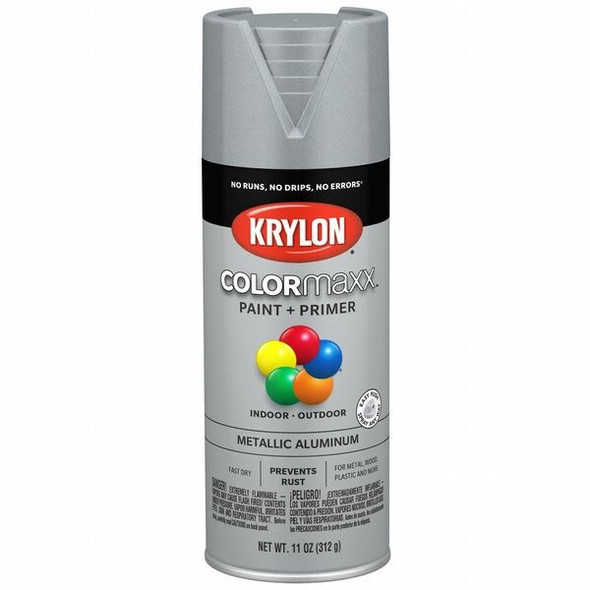 Spray Paint, Metallic Aluminum, Not Applicable, Solvent, 11 oz