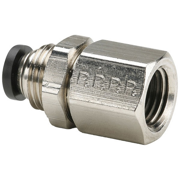 Parker Bulkhead,Pipe 1/4",Tube 1/4" 66PLPBH-4-4