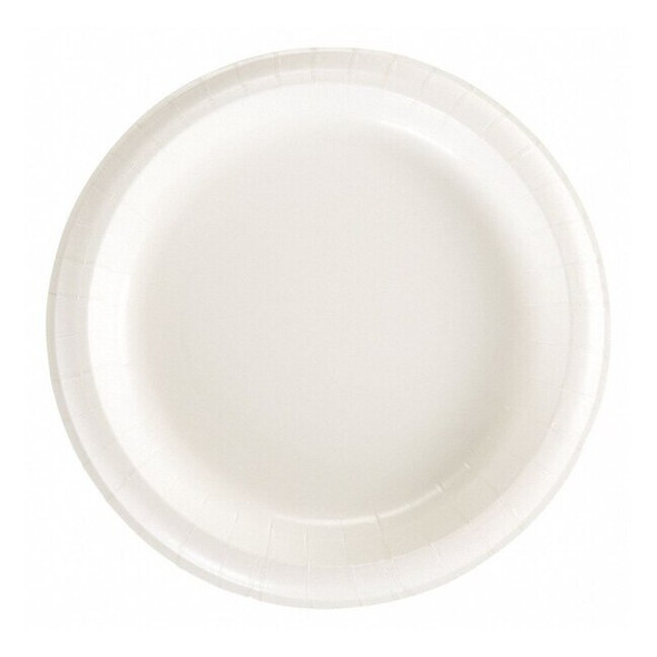 Dixie Disposable Paper Plate, Light- Weight, 8 1/2 in, White, 500 PK DBP09W