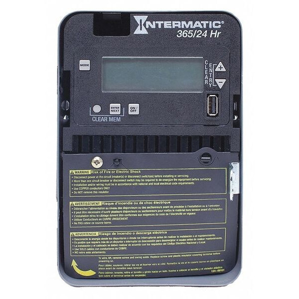 Intermatic Electronic Timer, Gray, Metal ET2115C