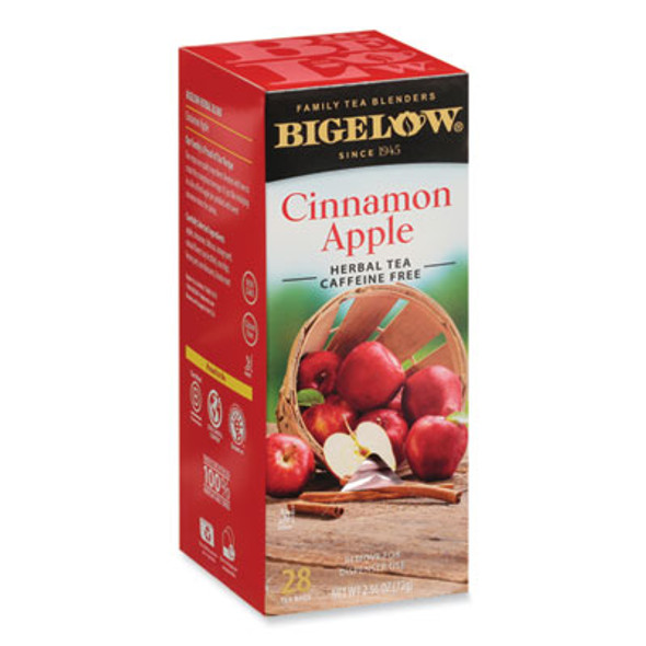 Bigelow® Apple Cinnamon Herbal Tea, 0.09 Tea Bag, 28/box RCB11397