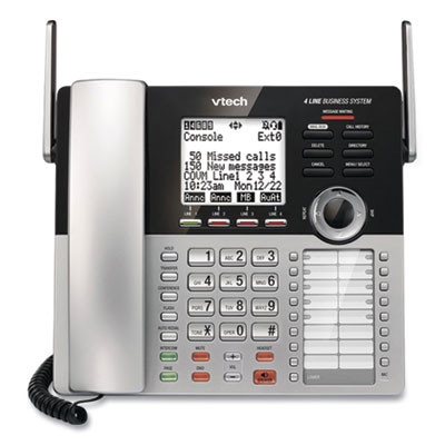 Vtech® Cm18445 Four-Line Business System Cordless Phone, Silver/black CM18445