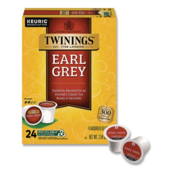 TWININGS® Tea K-Cups, Earl Grey, 0.11 Oz K-Cups, 24/box TNA85783