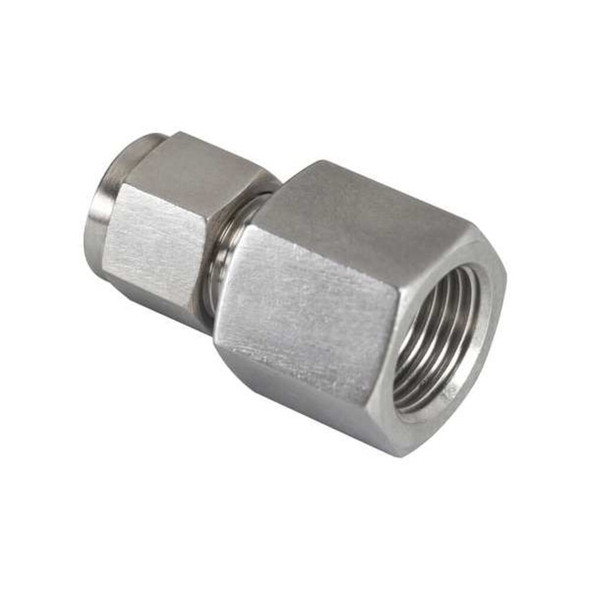 Brennan Industries Strt, SS, Comp. 1-4 in, FNPT 3-8 in N2405-04-04-SS