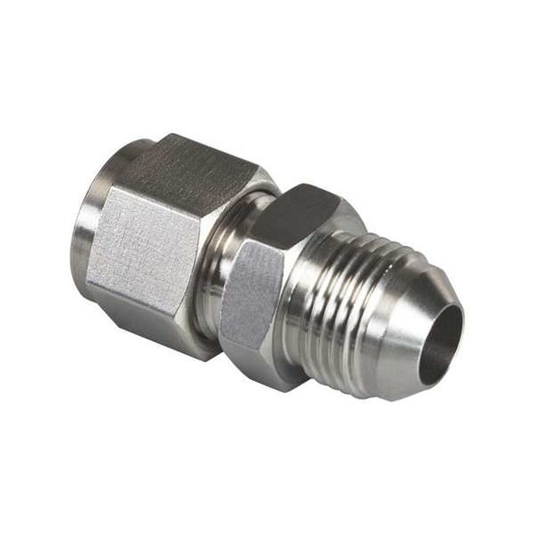 Brennan Industries Strt,StainlessSteel,Comp.1/4in,Flared N2402-04-04-SS