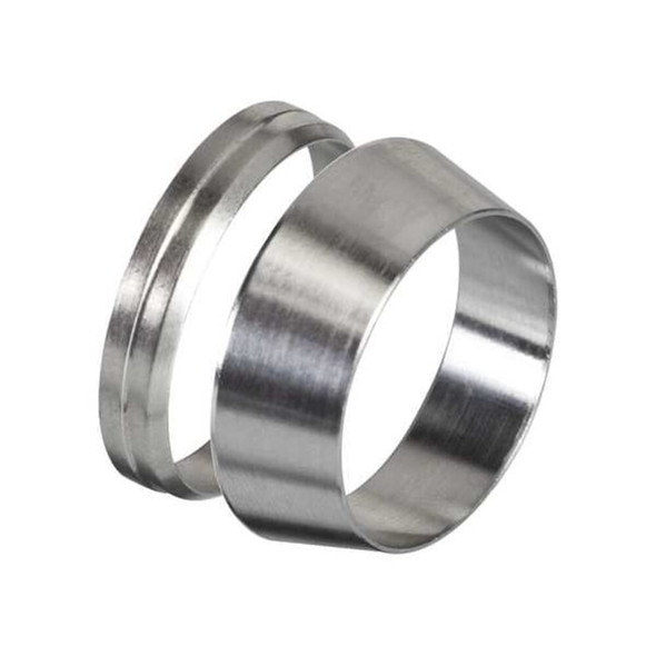 Brennan Industries Ferrule Set, Stainless Steel, 1-8 in N0319-S-02-SS