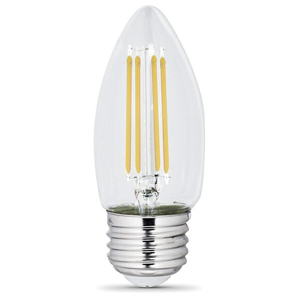 Feit Electric LED,5.5 W,B10,Medium Screw (E26),PK2 BPETC60927CAFIL/2/RP