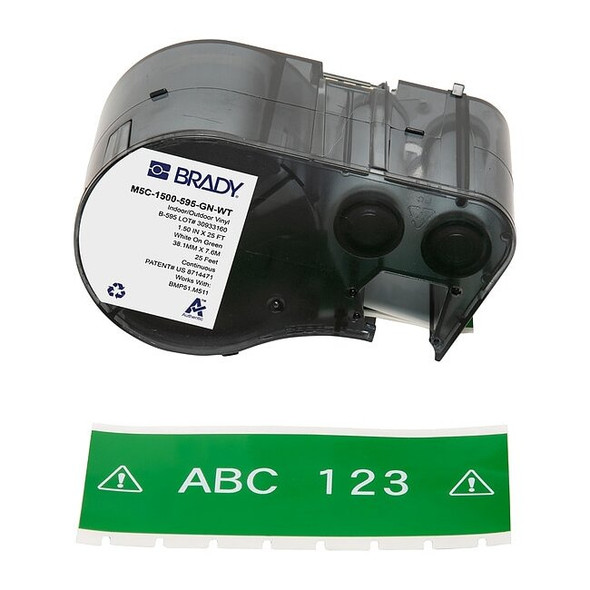 Brady Label/RibbonCartridge,Green,1-1/2inW M5C-1500-595-GN-WT