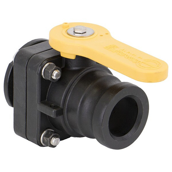Banjo Manual 2-Way Ball Valve,Flange,Polypro VSF200CF