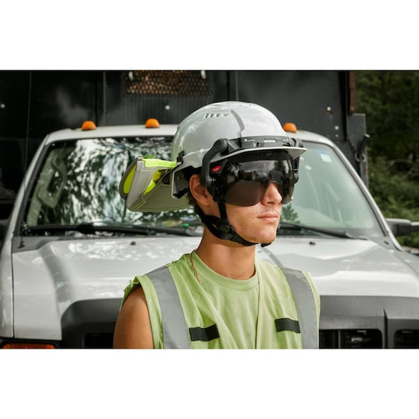 BOLTâ„¢ Eye Visor - Tinted Dual Coat Lens (Compatible with MilwaukeeÂ® Safety Helmets), 5 in Height