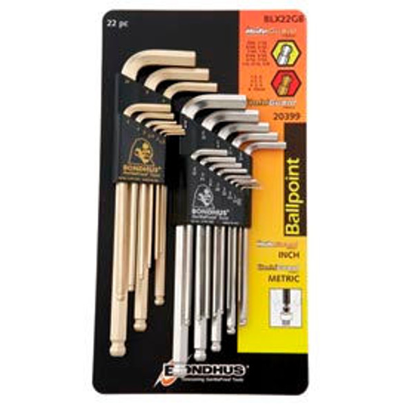 Bondhus 20399 GoldGuard/BriteGuard Plated Balldriver L-Wrench Double Pack Bondhus 20399 GoldGuard/BriteGuard Plated Balldriver L-Wrench Double Pack