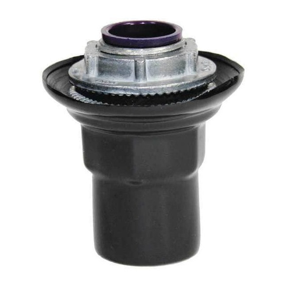 RMC Grounding Hub, 1 in, Push-On; Threaded, PVC, PVC Coated, Black