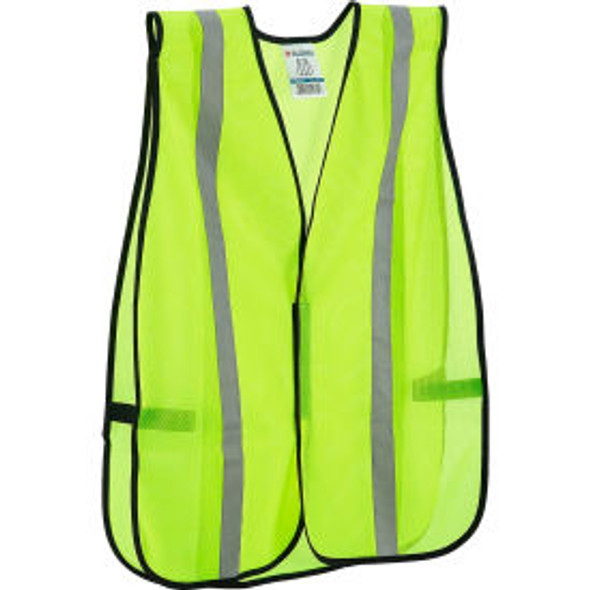 Global Industrial Hi-Vis Safety Vest 1"" Reflective Strips Mesh Lime One Size Global Industrial Hi-Vis Safety Vest 1"" Reflective Strips Mesh Lime One Size