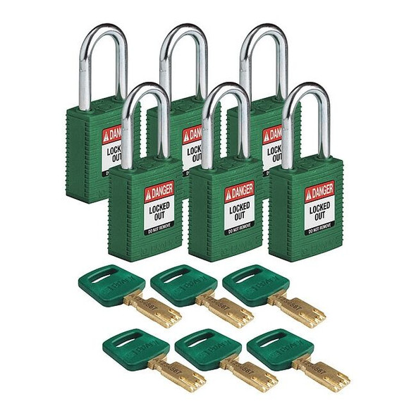 Brady NYL-GRN-38ST-KD6PK